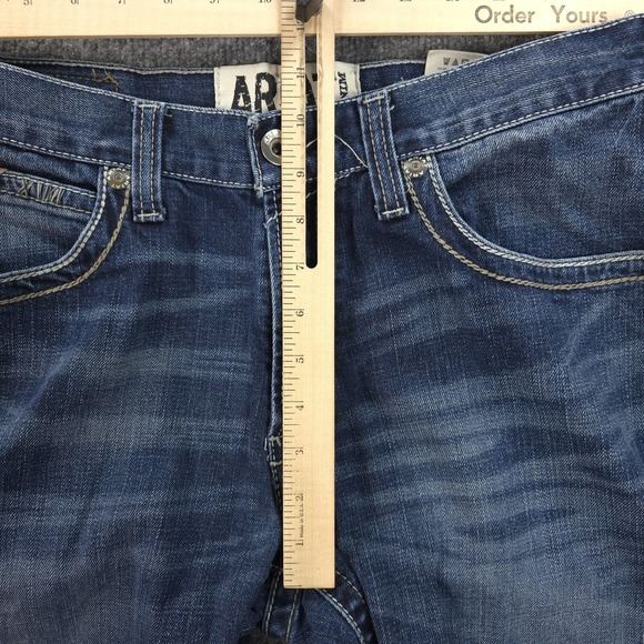 Ariat Jeans Mens 32x32 Blue Denim M4 Low Rise Boot Turnout Relaxed Western Work - Picture 5 of 13